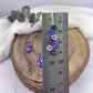 Purple Daisy Beaded Earrings & Bracelet Set