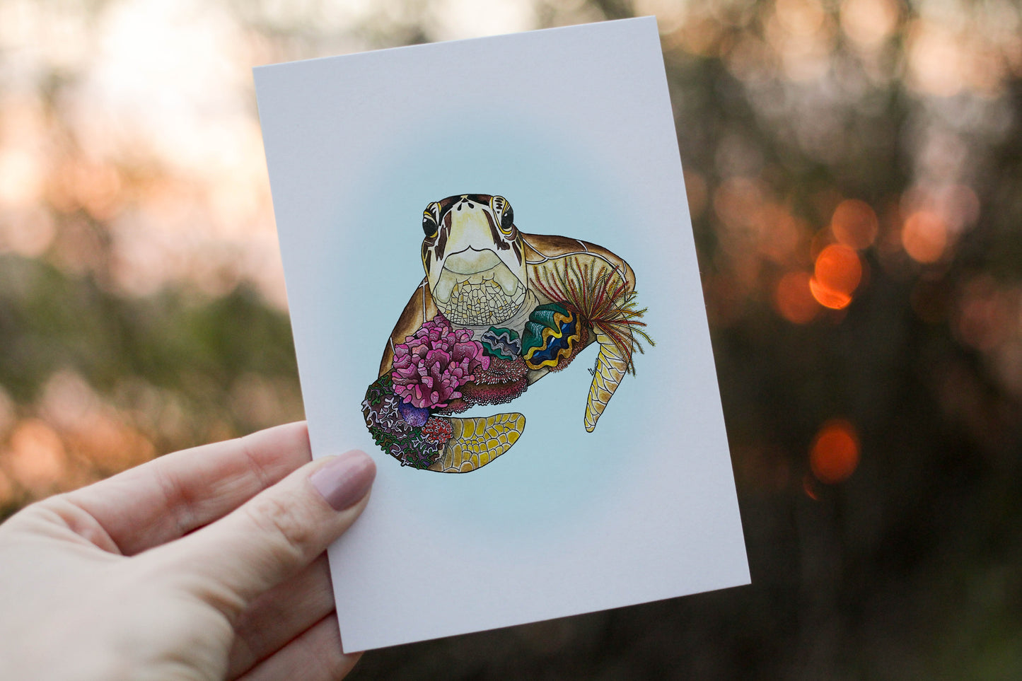 Watercolour Turtle Greeting Card