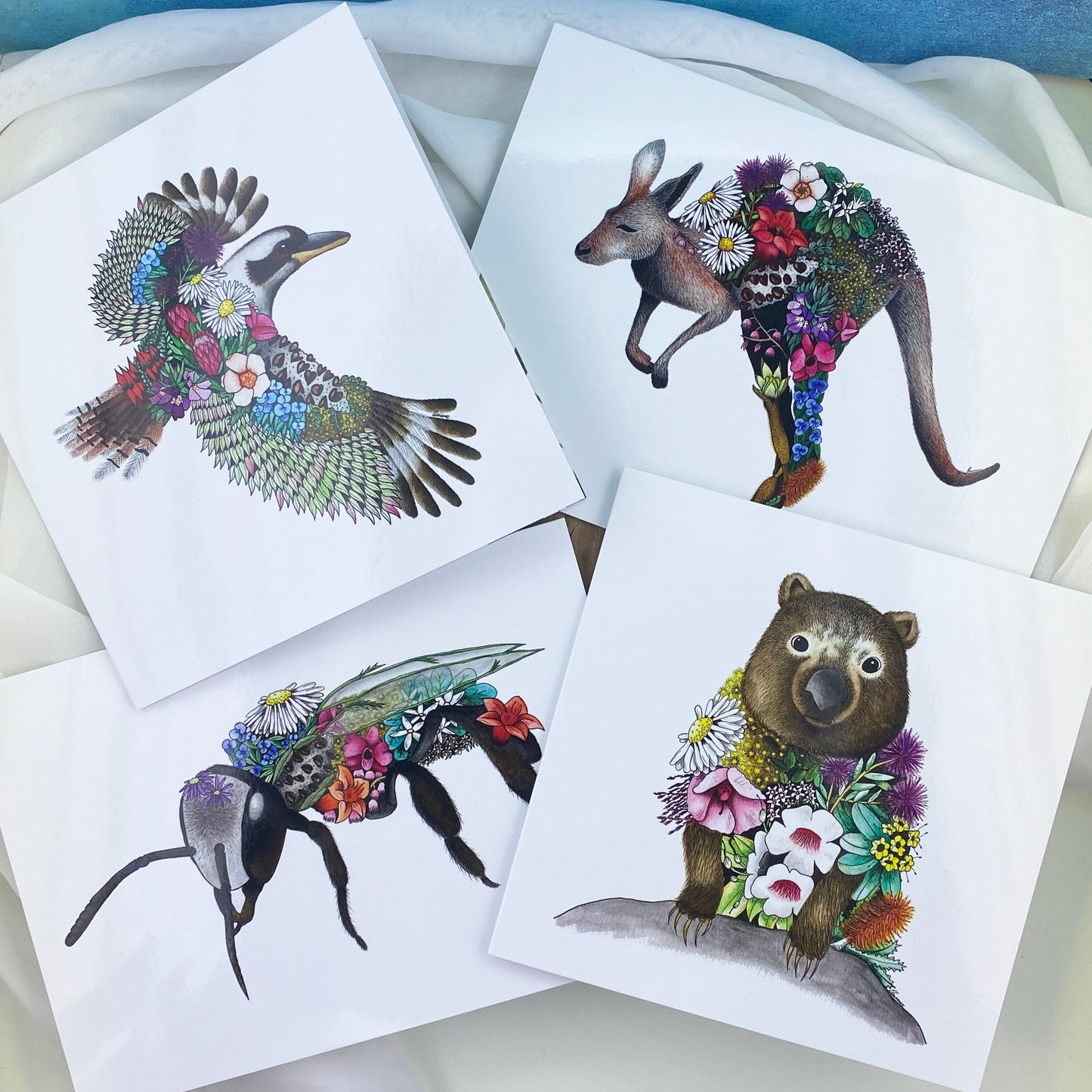 Watercolour Australian Native Animal Greeting Card Pack of 4