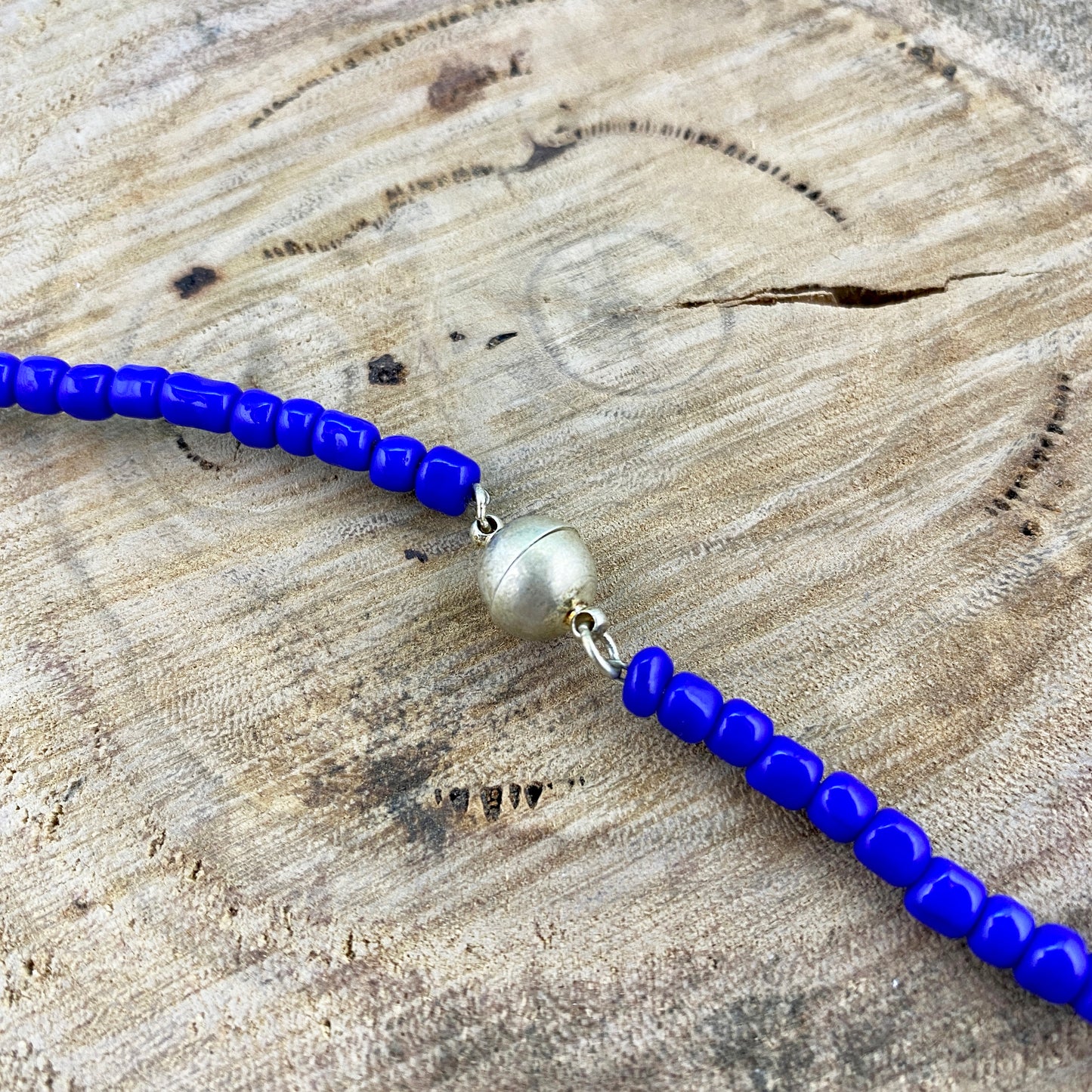 Blue & White Beaded Necklace