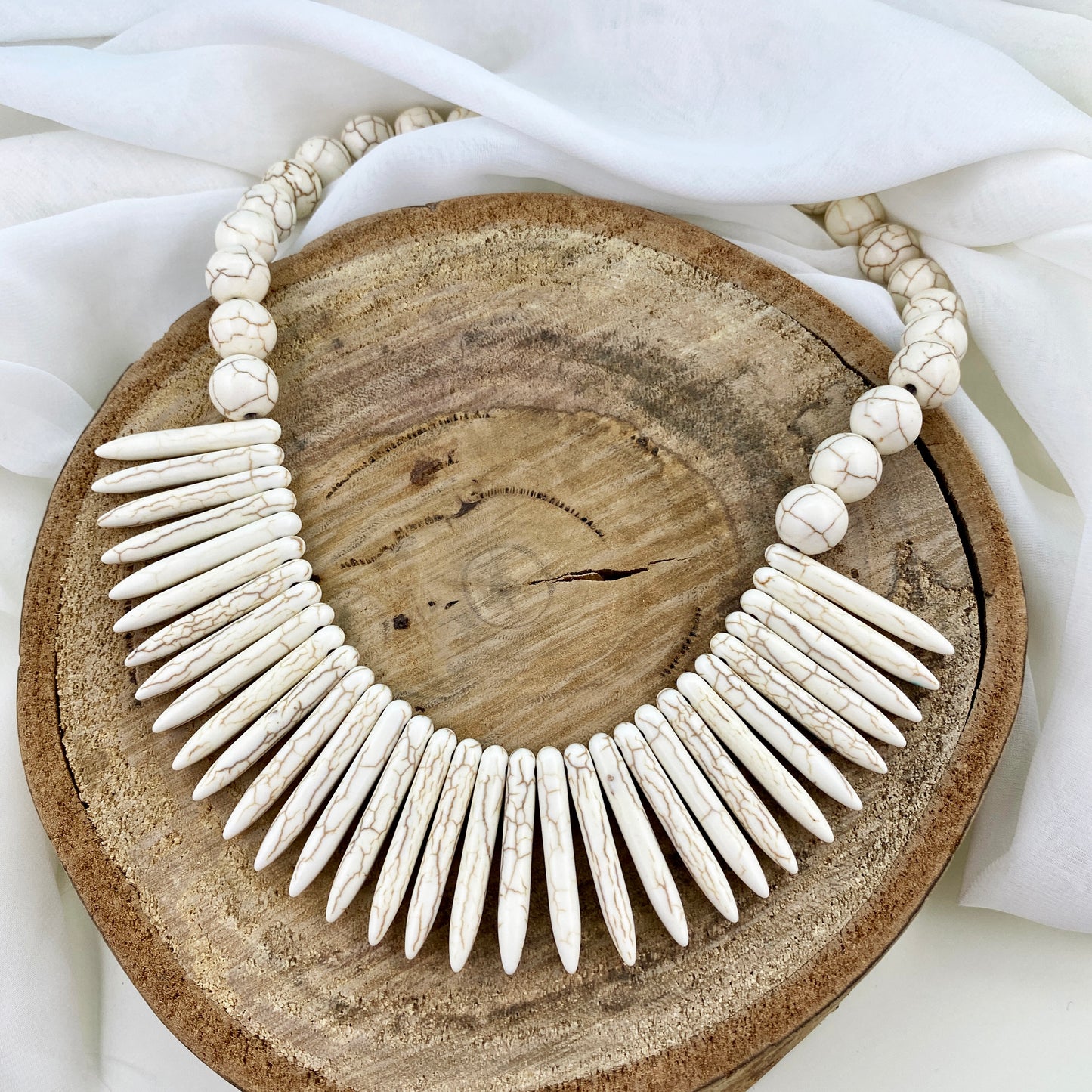 White Howlite Necklace