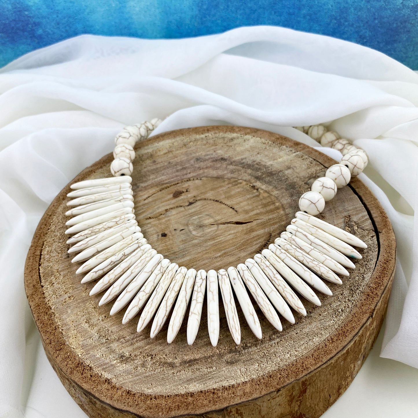 White Howlite Necklace