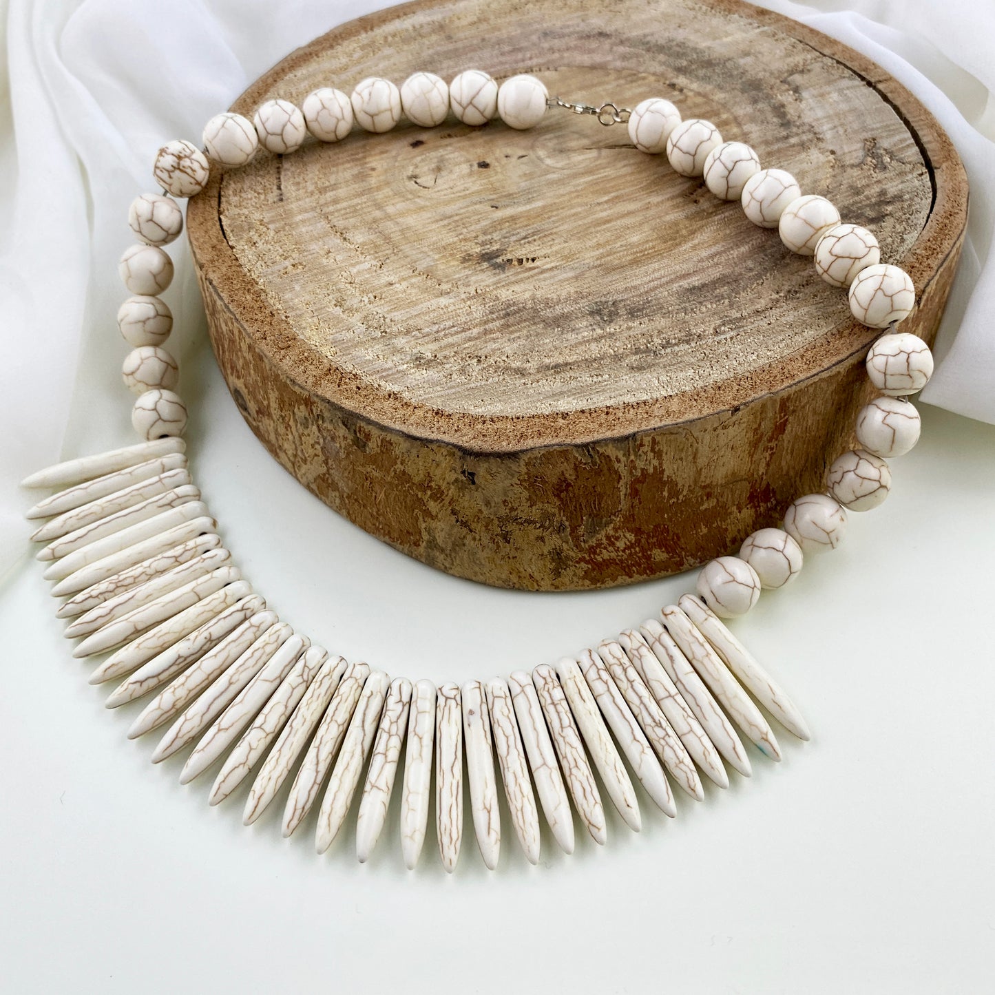 White Howlite Necklace