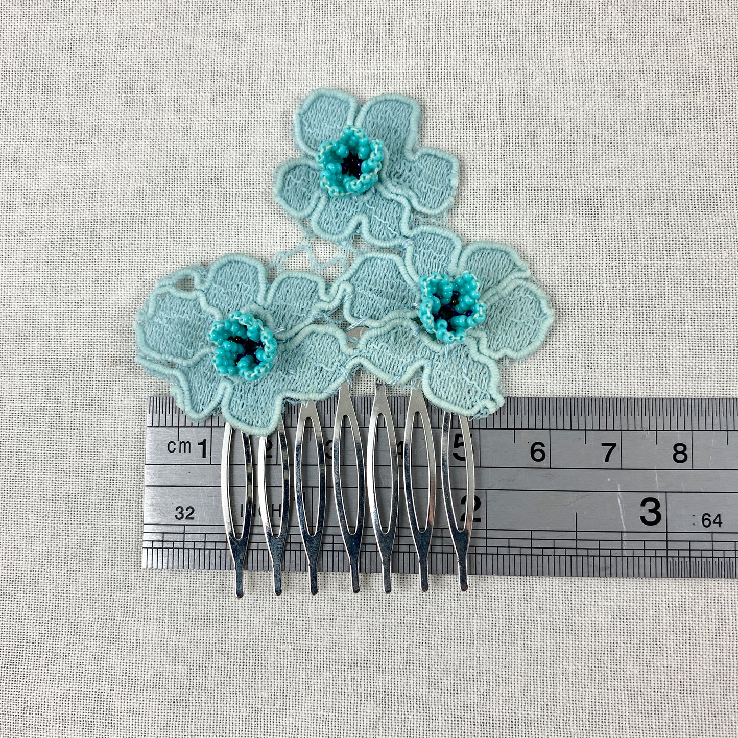 Turquoise Flower Lace Hair Accessories