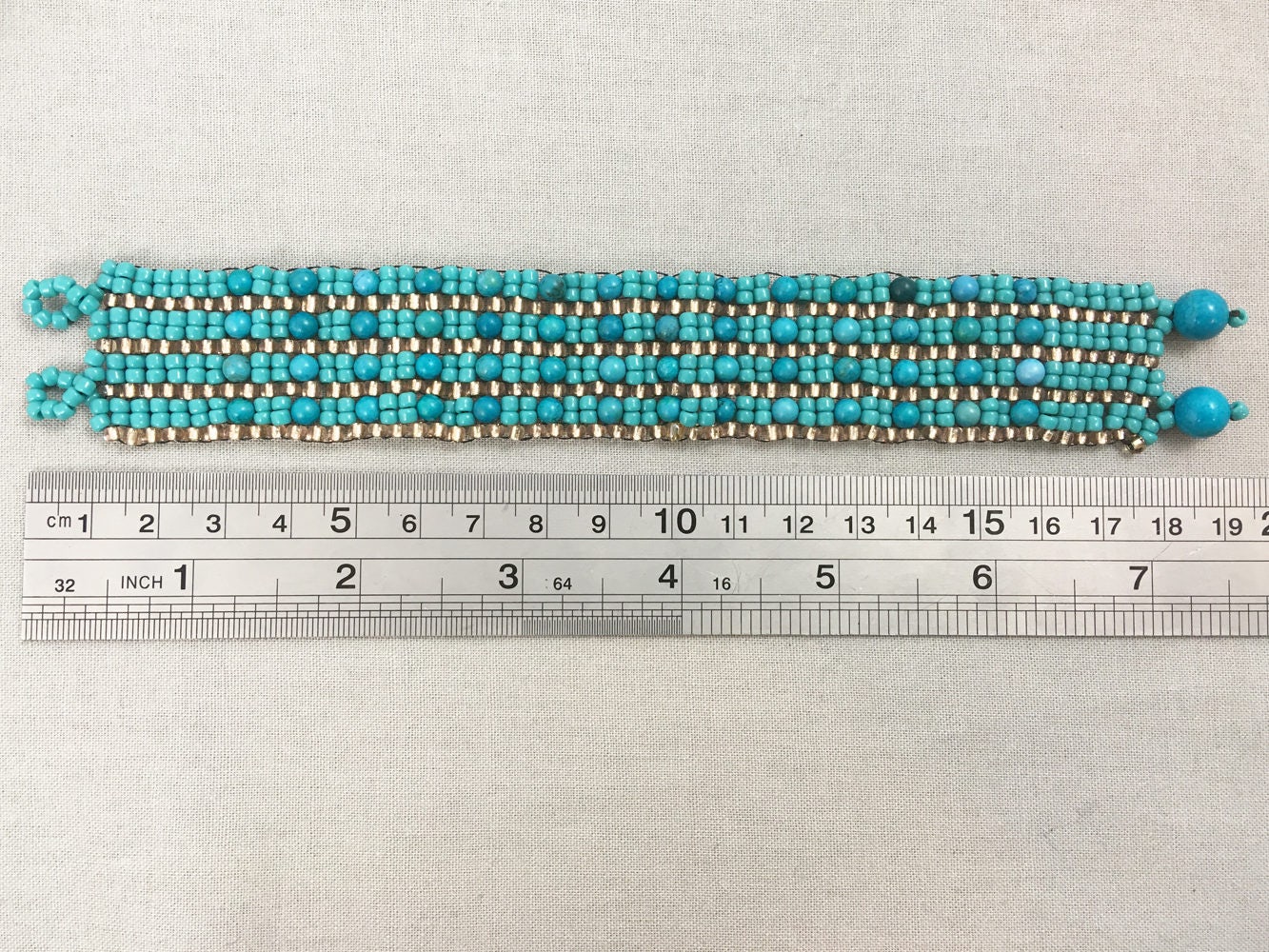 Turquoise & Pink Beaded Bracelet