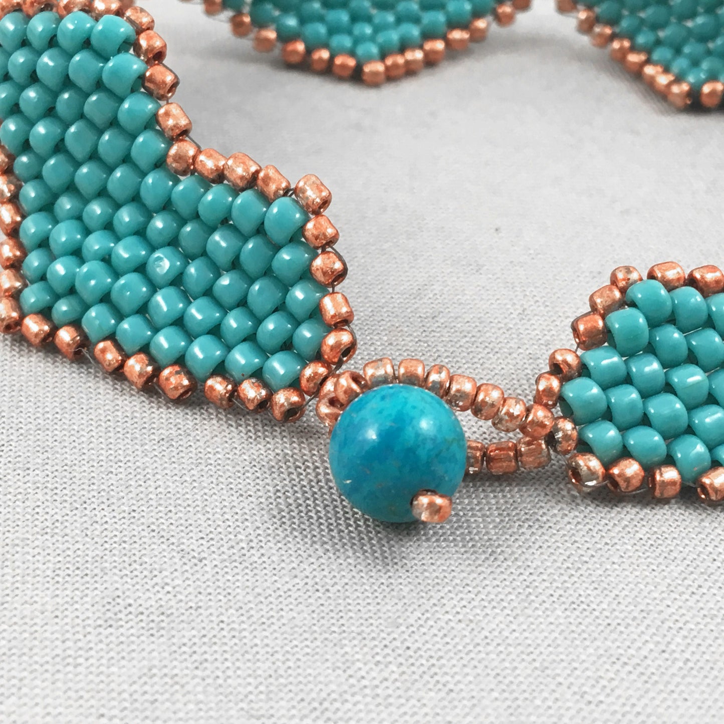 Turquoise Beaded Heart Bracelet