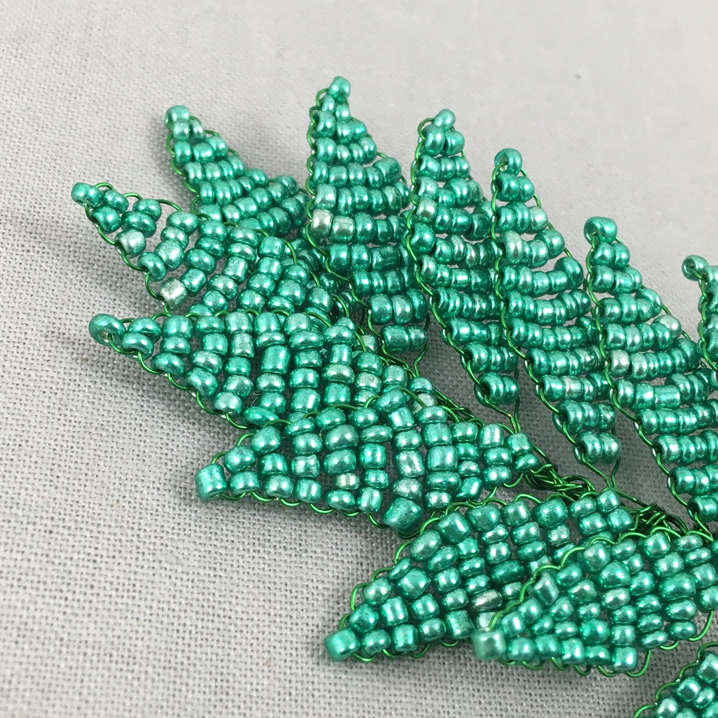 Metallic Beaded Leaves Hair Accessories