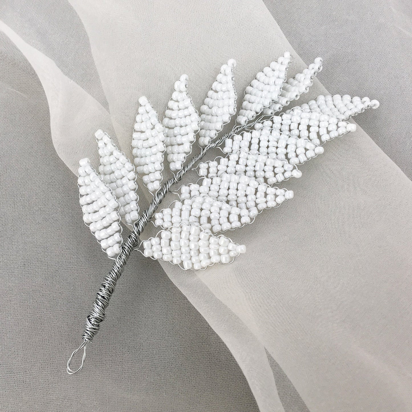 Metallic Beaded Leaves Hair Accessories